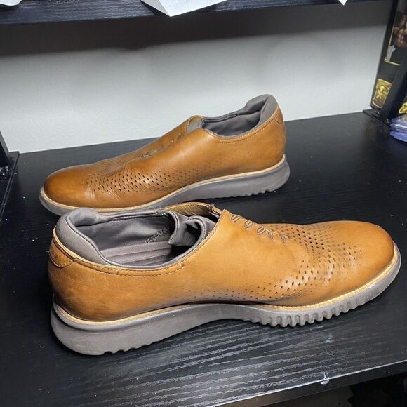 Cole Haan ZeroGrand 2.0 C25351 Mens Shoes size 11 Brown Oxford Lined Laser - Picture 9 of 11